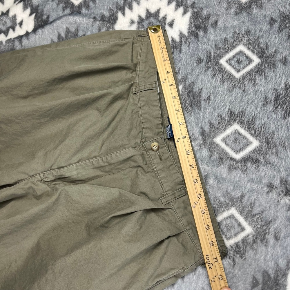 Polo Ralph Lauren Mens Pleated Chino Pants Olive Green Cotton Straight Leg 35x31 - Picture 4 of 10